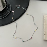 Gucci Fashion Interlocking Double G Colored Enamel Necklace