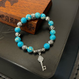 Chrome Hearts New Classic Retro Multi Element Turquoise Bracelet Bracelet
