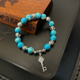 Chrome Hearts New Classic Retro Multi Element Turquoise Bracelet Bracelet