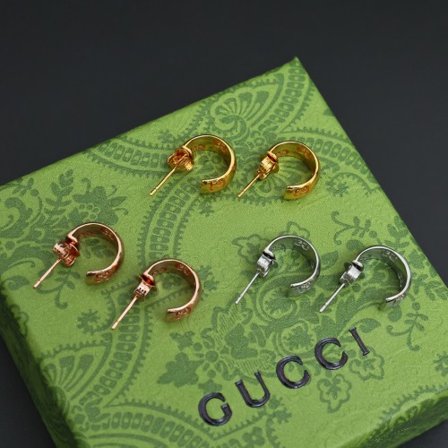 Gucci Classic Hollow out Double G Earnail Earrings