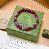 Gucci New Fashion Retro Double G Natural Tiger Eye Stone Bracelet