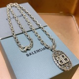 Balenciaga New Classic Retro Double B Pendant Necklace