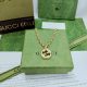 Gucci New Fashion Interlocking Double G Pendant Knitted Necklace