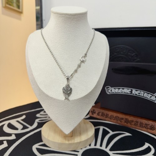 Chrome Hearts Retro Punk Angel Wing Pendant Necklace