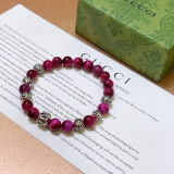 Gucci New Fashion Retro Double G Natural Tiger Eye Stone Bracelet