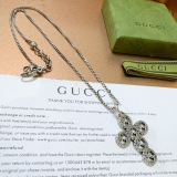 Gucci New Classic Retro Double G Cross Necklace