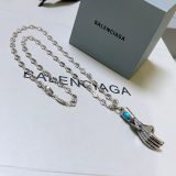 Balenciaga Personalized Retro Turquoise Power Hand Necklace