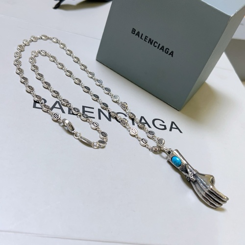 Balenciaga Personalized Retro Turquoise Power Hand Necklace