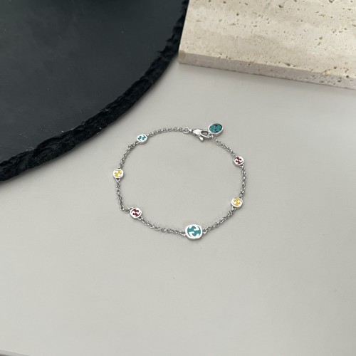 Gucci Fashion Interlocking Double G Colored Enamel Bracelet