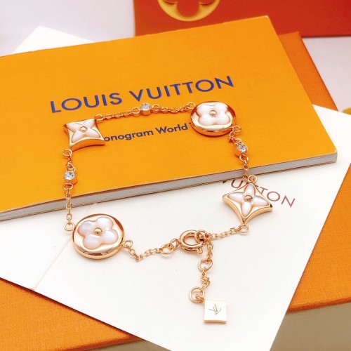 Louis Vuitton New Fashion Rose Gold White Beimu Bracelet