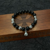 Chrome Hearts Classic Retro Multi Element Black Agate Bracelet Bracelet