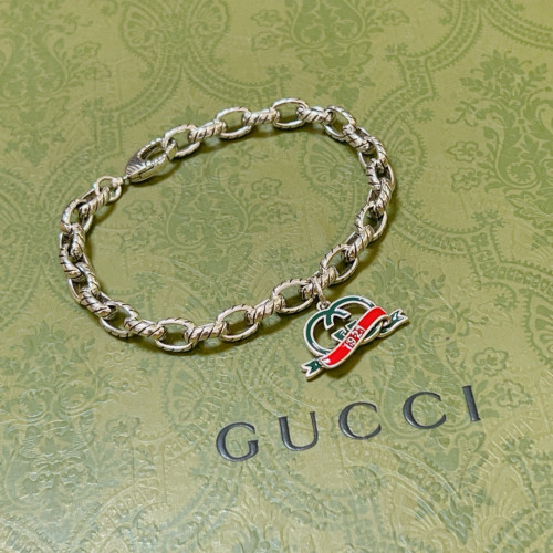 Gucci New Classic Retro Double G Pendant Bracelet Chain