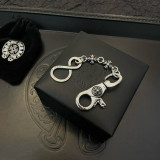 Chrome Hearts Classic Dragon Shrimp Cross Keychain