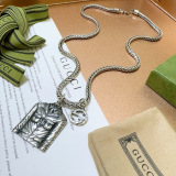 Gucci Classic Trendy Retro Personalized Double G Necklace