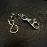 Chrome Hearts Classic Dragon Shrimp Cross Keychain