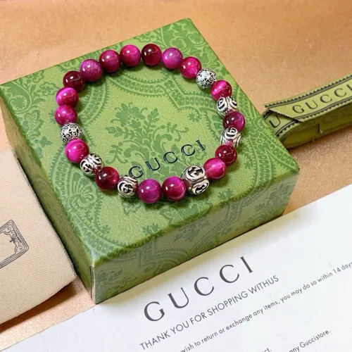 Gucci New Fashion Retro Double G Natural Tiger Eye Stone Bracelet