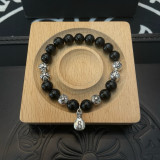 Chrome Hearts Classic Retro Multi Element Black Agate Bracelet Bracelet