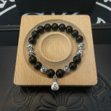 Chrome Hearts Classic Retro Multi Element Black Agate Bracelet Bracelet