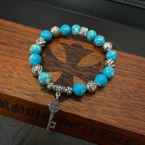 Chrome Hearts New Classic Retro Multi Element Turquoise Bracelet Bracelet