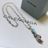 Balenciaga Personalized Retro Turquoise Power Hand Necklace