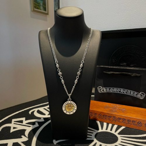 Chrome Hearts Classic Retro Round Brand Madonna Sword Pendant Necklace