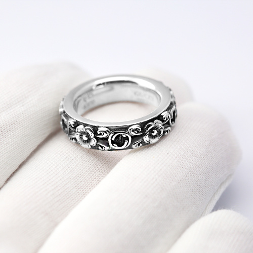 Gucci Vintage Double G Flower Ring