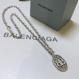 Balenciaga New Classic Retro Double B Pendant Necklace