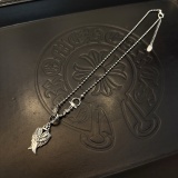 Chrome Hearts Retro Punk Angel Wing Pendant Necklace