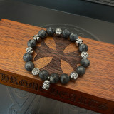 Chrome Hearts Classic Retro Multi Element Eagle Eye Stone Bracelet Bracelet