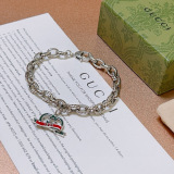 Gucci New Classic Retro Double G Pendant Bracelet Chain