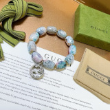Gucci Fashion Retro Double G Cherry Blossom Agate Bracelet