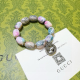 Gucci Fashion Retro Double G Cherry Blossom Agate Bracelet
