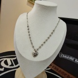 Chrome Hearts Classic Retro Punk Five Star Flower Love Cross Necklace