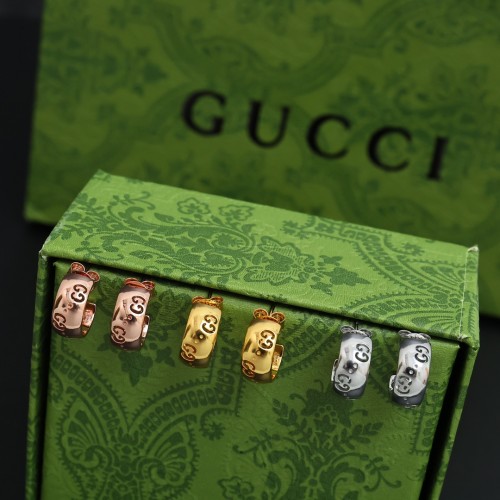 Gucci Classic Hollow out Double G Earnail Earrings
