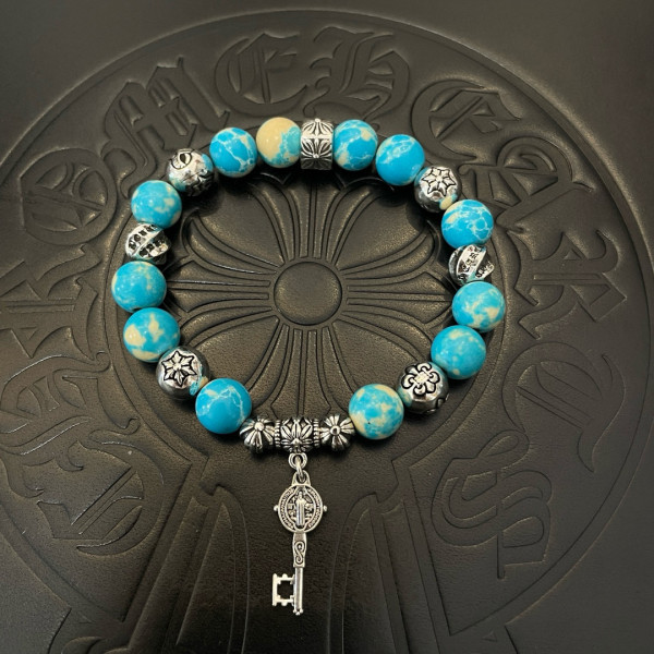 Chrome Hearts New Classic Retro Multi Element Turquoise Bracelet Bracelet