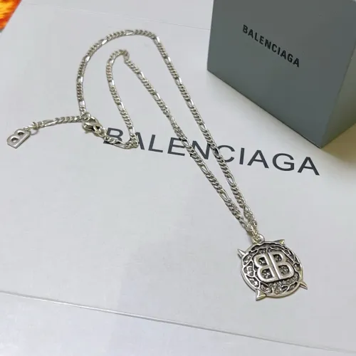 Balenciaga New Unisex Retro Double B Pendant Versatile Necklace