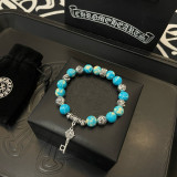 Chrome Hearts New Classic Retro Multi Element Turquoise Bracelet Bracelet
