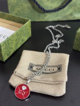 Gucci New Fashion GG Red Enamel Necklace