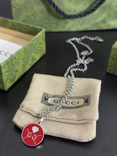 Gucci New Fashion GG Red Enamel Necklace