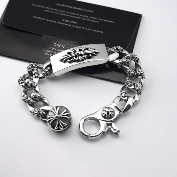 Chrome Hearts New Retro Cross Lobster Buckle Bracelet