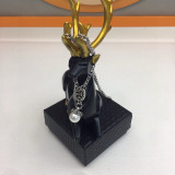 Chrome Hearts Hip Hop Street Style Pearl Pendant Necklace