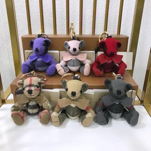 Burberry New Fashion Grid Thomas Teddy Pendant Keychain