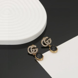 Gucci New Fashion Retro Personalized Color Diamond Earrings
