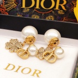 Dior New Fashion Pearl Clover Diamond Earrings