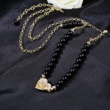 Chanel New Fashion Versatile Gradient Love Waist Chain
