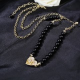 Chanel New Fashion Versatile Gradient Love Waist Chain