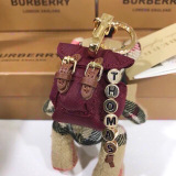 Burberry New Fashion Grid Thomas Teddy Pendant Keychain