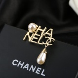 Chanel New Classic Logo Pearl Brooch