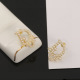 Dior New Fashion Retro Letter Pearl Earrings