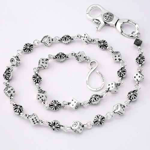 Chrome Hearts New Retro Cross Ball Dice Necklace
